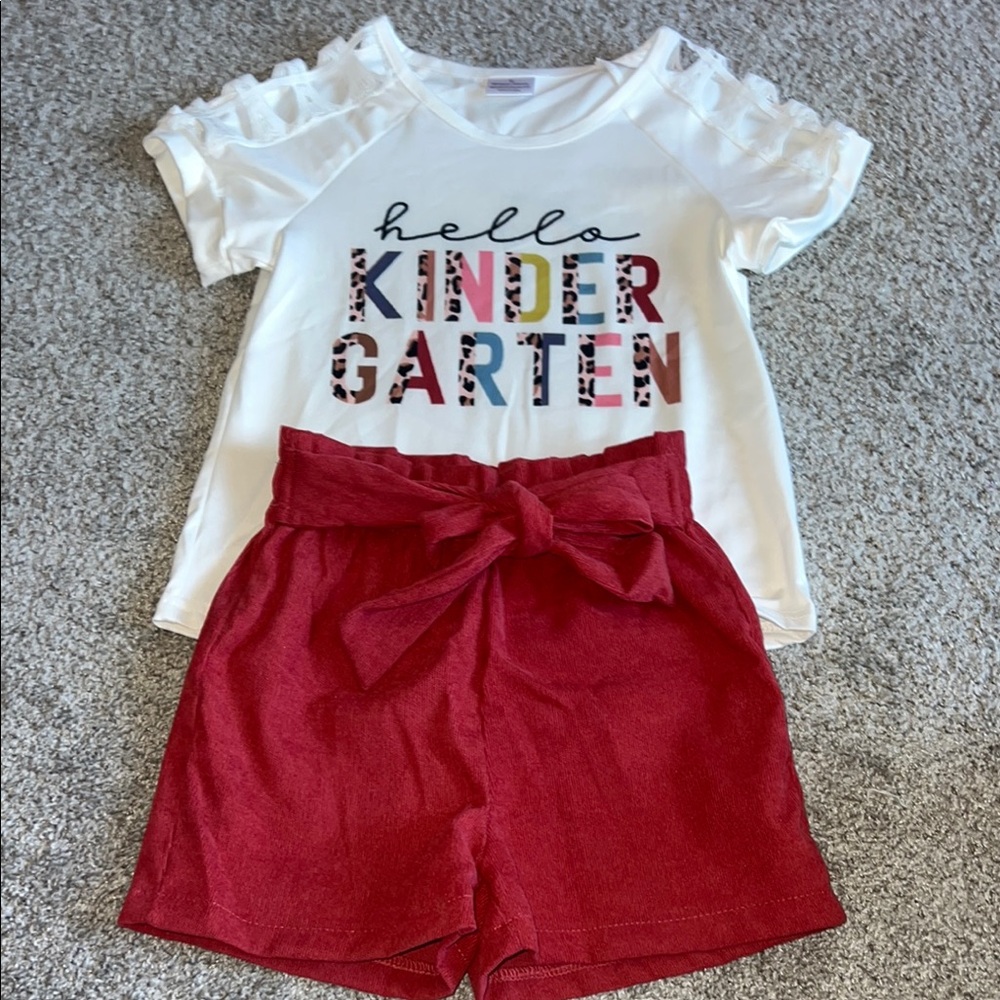 Hello Kindergarten T-Shirt and Shorts Set 5T
